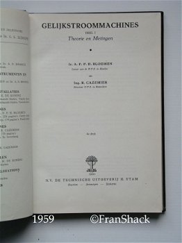 [1959] Elektrotechniek, Gelijkstroommachines deel 1, A. Bloemen, Stam #3 - 2