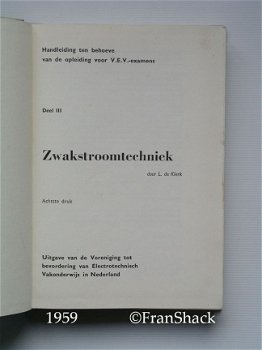 [1959] Handleiding Dl III , Zwakstroomtechniek, Klerk de, VEV #2 - 2