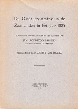 De overstrooming in de Zaanlanden in het jaar 1825, Honig - 1