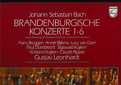 Bruggen , Leonhardt, Bylsma, BACH Brandenburg BOX SET 1977 complete + booklet vinyl - 2
