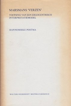 Postma,Hannemieke - Marsmans ,Verzen, - 1