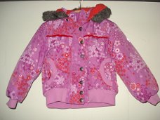 Roze winterjas met capuchon maat 92 Cake Walk nieuw