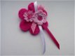 ** Vilten bloemenbroche (roze) - 1 - Thumbnail