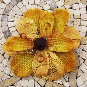 SALE NIEUW 1 Big Flower Homespun Elegance Knox Gold van Prima Marketing - 1