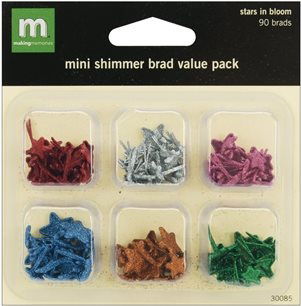 SALE NIEUW 90 mini Shimmer brads value pack Stars In Bloom van Making Memories - 2