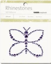 SALE NIEUW self-adhesive Rhinestones Butterfly Lilac van Kaisercraft - 1