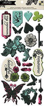 SALE NIEUW vel Epoxy Icon stickers Street Lace van DCWV - 1