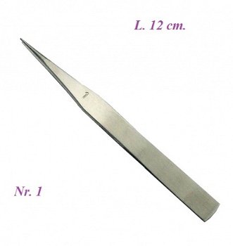 Pincet Nr. 1 = stainless steel = nieuw 29089 - 0