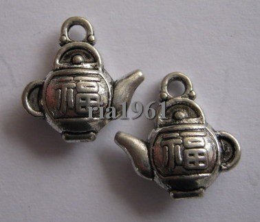 bedeltje/charm keuken: chinees theepotje - 13x12 mm - 1