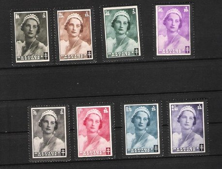 Belgie 1935 TBC Rouwzegels Koningin Astrid postfris - 1