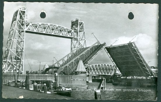 ROTTERDAM Koningshaven met oa hefbrug (Rotterdam 1958) - 1