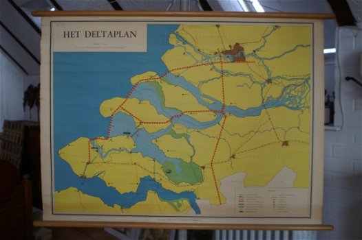 Schoolplaat van het Deltaplan. - 1