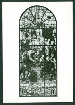 FRL LEEUWARDEN Doopsgezinde kerk, Glasschildering De Voetwassing Johannes XIII-15 van Joep Nicolas - 1