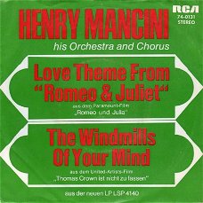 Henry Mancini & His Orchestra :  Love Theme From Romeo And Juliet (1969)