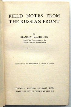 Field Notes From the Russian Front 1915 2V Washburn Rusland - 4