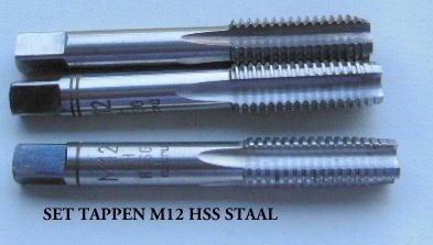 set tappen M 12 HSS Staal - 1