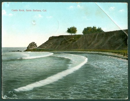 VS Santa Barbara (Californië), Castle Rock 17,6x13,6 cm (Roordahuizum & Veenwouden 1908) - 1