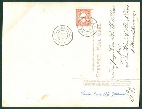 VS Santa Barbara (Californië), Castle Rock 17,6x13,6 cm (Roordahuizum & Veenwouden 1908) - 2