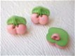 Grote kersen knoop ~ 15 mm ~ Licht roze - 2 - Thumbnail