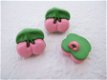 Grote kersen knoop ~ 15 mm ~ Roze - 2 - Thumbnail