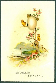 KERST Kuikens in boom met ei (Beetgumermolen 1917) - 1