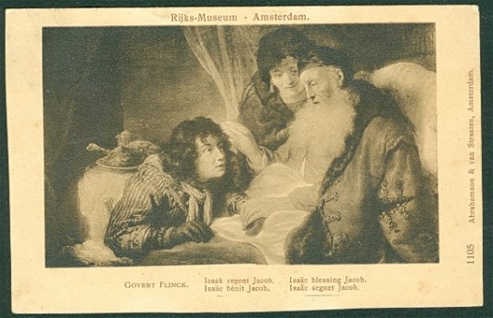 DIV Rijks-Museum Amsterdam, Govert Flinck Izaak zegent Jacob (Marssum & Roordahuizum 1907) - 1