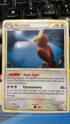 Noctowl  8/123 rare HeartGold SoulSilver