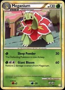 Meganium  26/123 Rare HeartGold SoulSilver