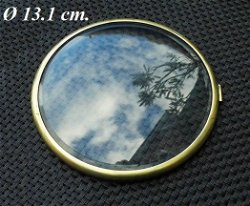 = Pendule deur = bol geslepen glas = 28611
