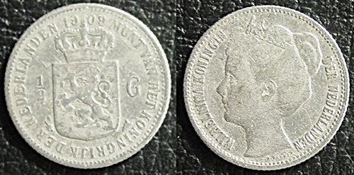 Halve gulden Wilhelmina 1909 - 1