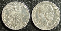 Halve gulden Willem III 1861