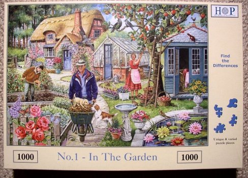 House of Puzzles - No.1 In the Garden - 1000 Stukjes Nieuw - 2