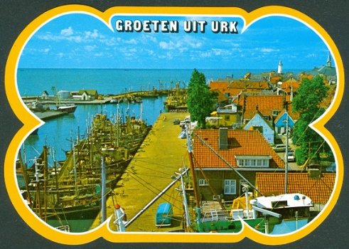 FLE URK Groeten uit, Gezicht over het dorp en haven - 1