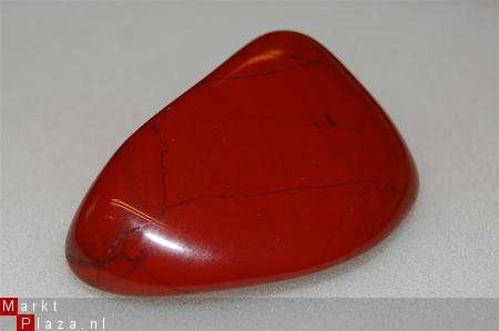 #52 Rode Jaspis Red Jasper Knuffel trommelsteen - 1