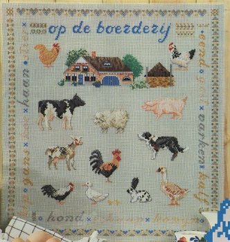 Borduurpatroon 7574 op de boerderij - 1