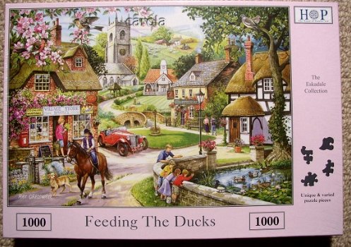 House of Puzzles - Feeding the Ducks - 1000 Stukjes Nieuw - 2