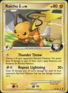 Raichu GL 31/111 Rare Platinum Rising Rivals - 1