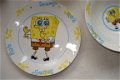 nickelodeon servies Sponge Bob bord, beker en kom porcelein In nieuwstaat Prijs 4,50 Verzendkoste - 2 - Thumbnail