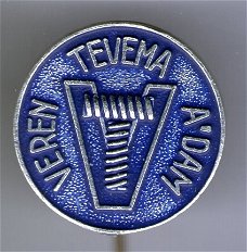 Tevema veren Amsterdam zilverkleurig speldje ( Boek 1 NR 035 )