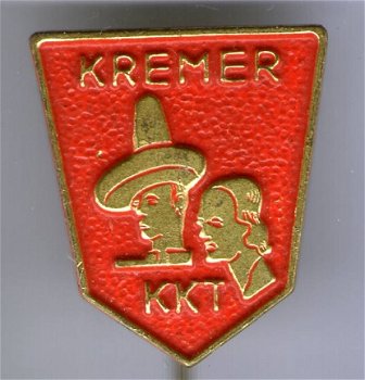 Kremer K.K.T. rood op koper speldje ( Boek 1 NR 059 ) - 1