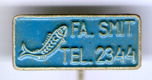FA. Smit TEL. 2344 blauw op zilverkleurig speldje ( Boek 1 NR 063 ) - 1 - Thumbnail