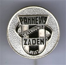 Pannevis zaden Delft zilverkleurig speldje ( BOEK 1 NR 089 )