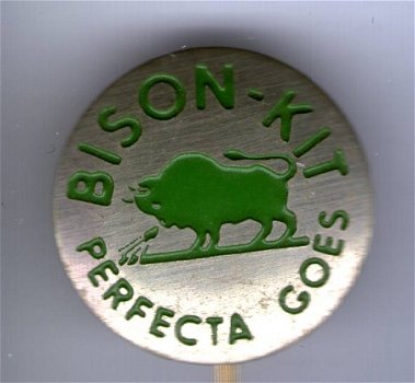 Bison-kit perfecta Goes zilverkleurig speldje ( BOEK 1 NR 098 ) - 1