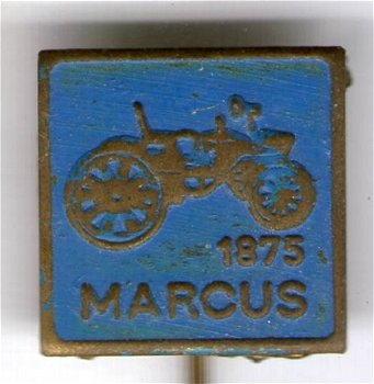 Marcus 1875 blauw op koper auto speldje ( BOEK 1 NR_109 ) - 1