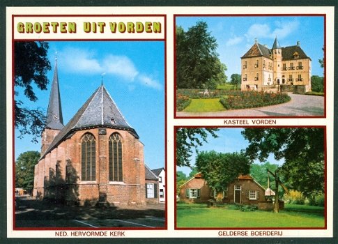 GLD VORDEN Groeten uit, NH-kerk kasteel Gelderse boerderij - 1