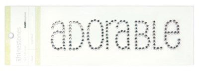 SALE NIEUW Self-adhesive Rhinestones Word Adorable by Kaisercraft - 1