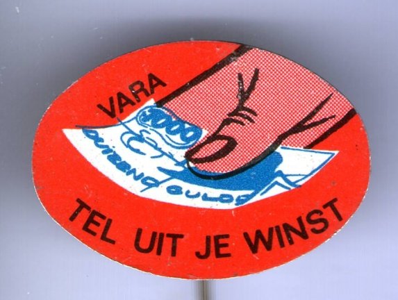 Vara tel uit je winst blik speldje ( BOEK 1 NR_125 ) - nr. 1