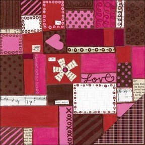 SALE NIEUW vel dubbelzijdig scrappapier Patchwork / Betty van Love Elsie - 1