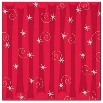 SALE NIEUW vel foil scrappapier Red Star Kerst van Creative Imaginations - 1