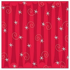 SALE NIEUW vel foil scrappapier Red Star Kerst van Creative Imaginations